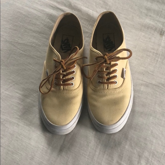 yellow leather vans